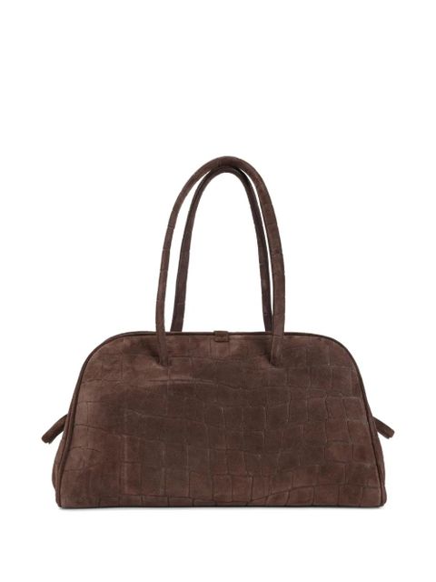 Jacquemus A Turismo crocodile-embossed knot-detail tote bag - Brown - zdjęcie produktu nr 2