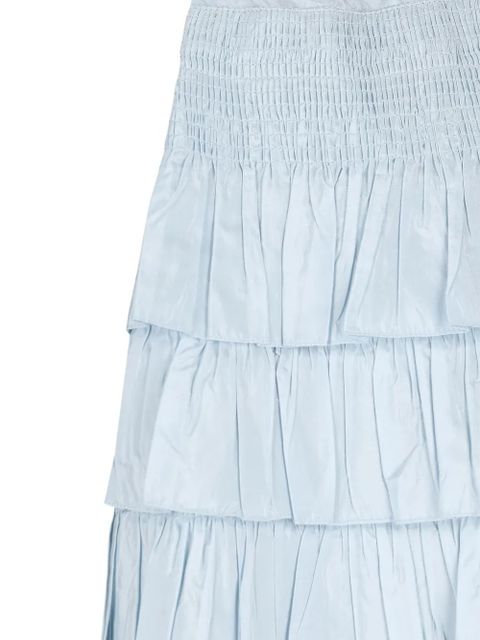 Prada Old duchesse patchwork ruffled skirt - Black