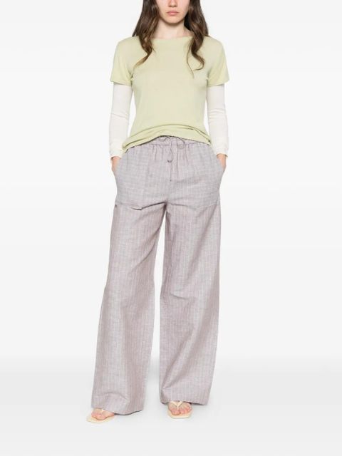 Max Mara drawstring striped palazzo pants - Neutrals - zdjęcie produktu nr 2