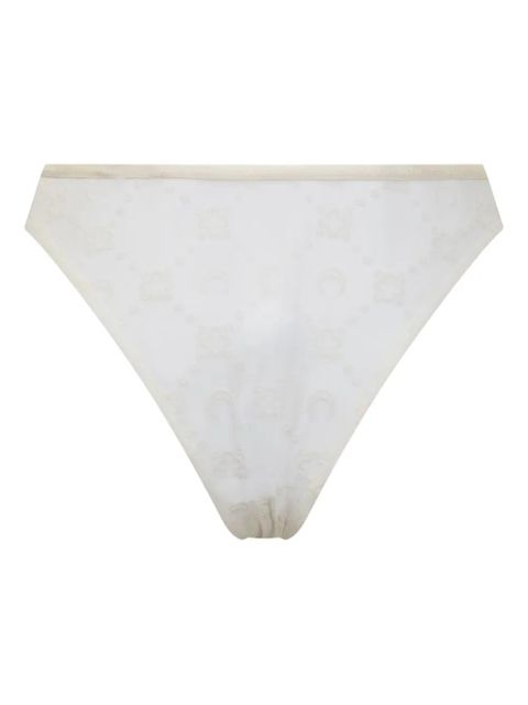 Marine Serre patterned-jacquard briefs - White - zdjęcie produktu nr 2