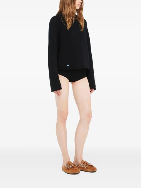 Alanui finest crew-neck sweater - Black