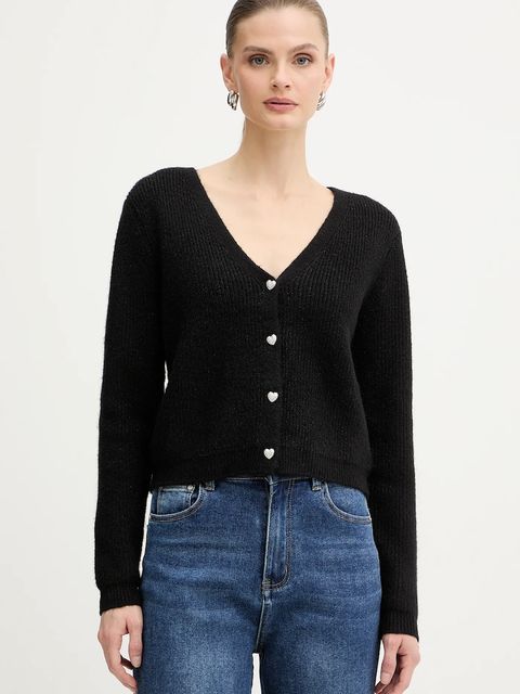 Morgan kardigan z domieszką wełny MIMO kolor czarny MIMO - zdjęcie produktu nr 1