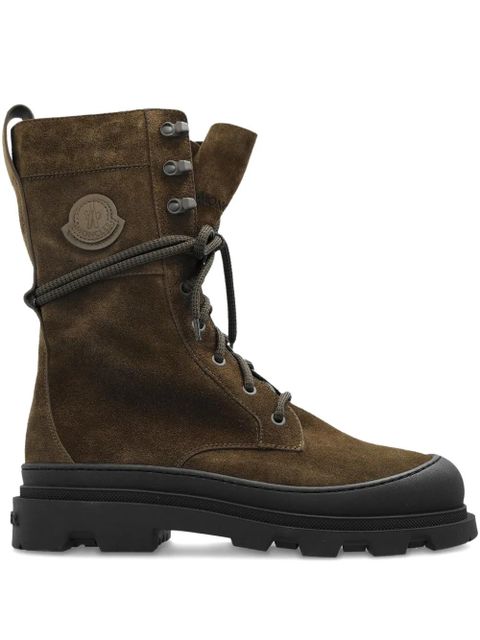Moncler lace-up suede boots - Green - zdjęcie produktu nr 1