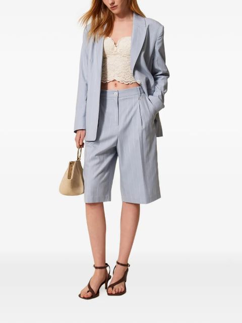 TWINSET pinstripe tailored shorts - Blue - zdjęcie produktu nr 2