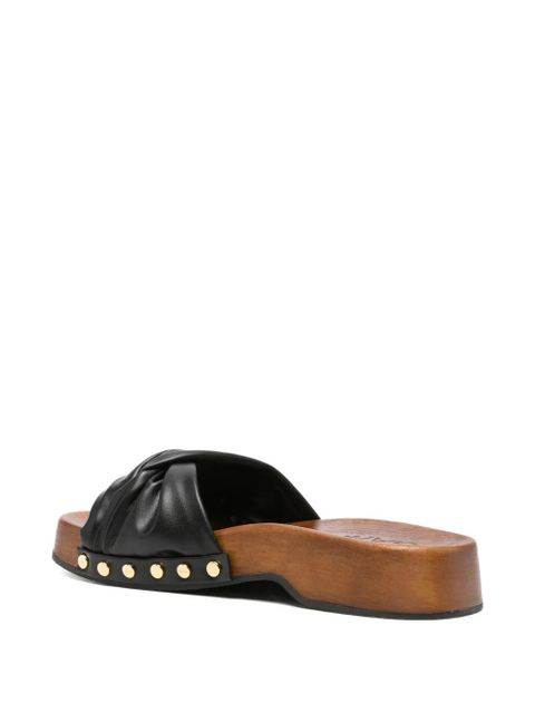 GANNI studded knotted sandals - Black