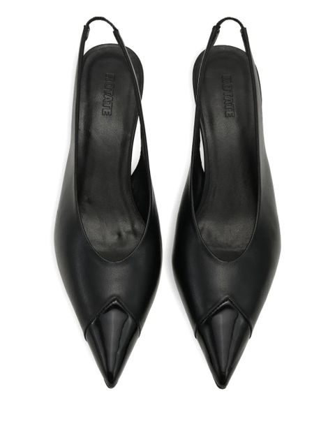 ROTATE BIRGER CHRISTENSEN slingback leather pumps - Black - zdjęcie produktu nr 2