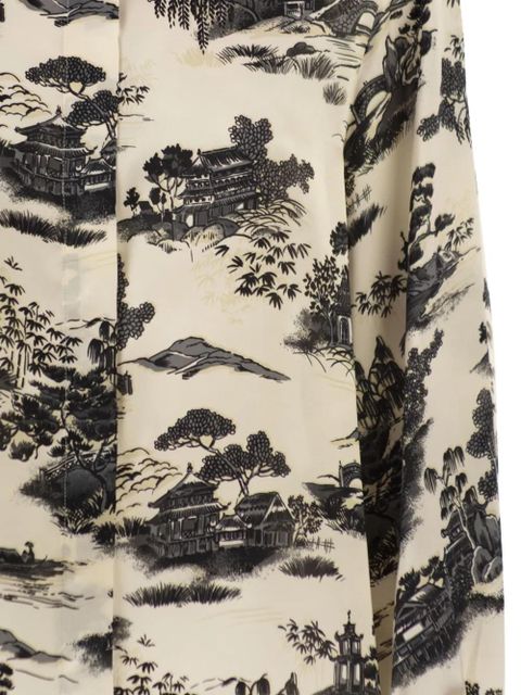 Max Mara landscape jewelled shirt - Neutrals