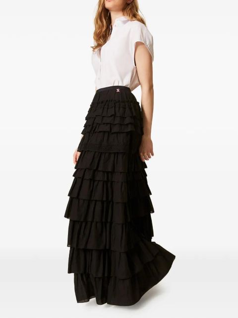 TWINSET ruffled lace skirt - Black - zdjęcie produktu nr 2