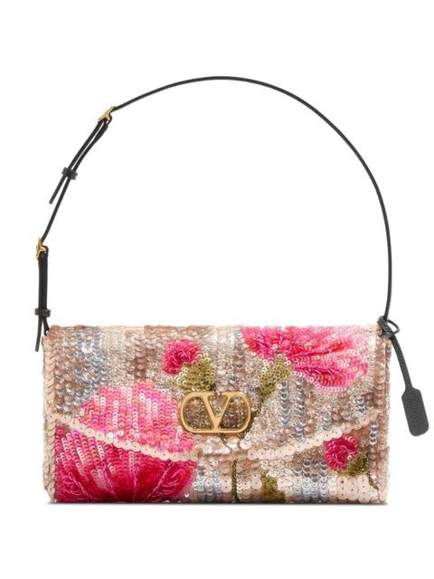 Valentino Garavani DeVain small embroidered shoulder bag - Neutrals - zdjęcie produktu nr 1