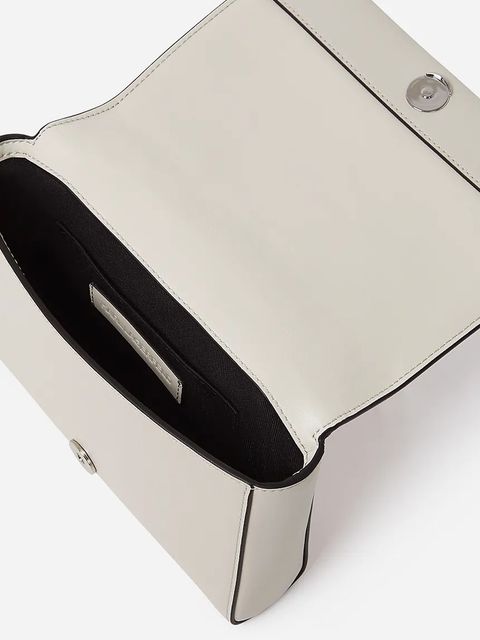 Karl Lagerfeld torebka skórzana K/AUTOGRAPH kolor biały A1W30174