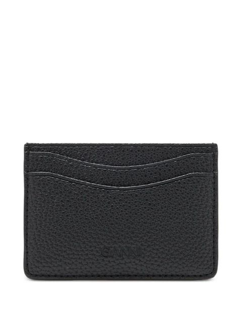GANNI Bou logo card holder - Black