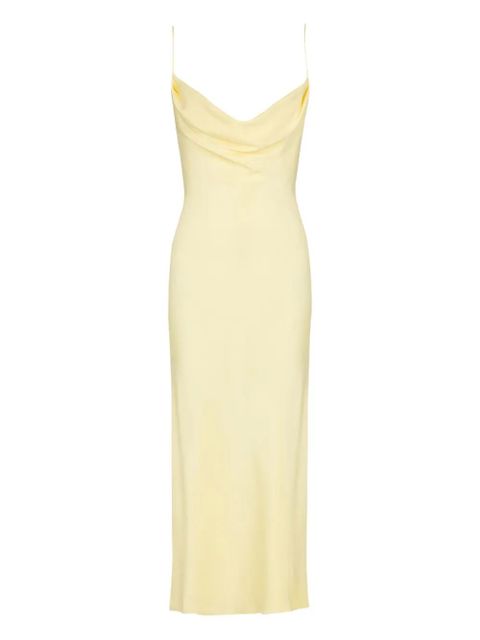 Balmain cowl-neck satin dress - Yellow - zdjęcie produktu nr 1