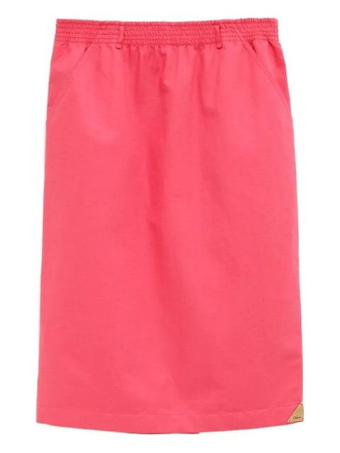 Chloé elastic-waistband pocket skirt - Pink - zdjęcie produktu nr 1
