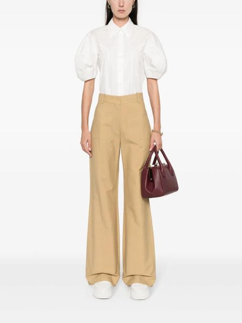 Chloé embroidery-detail poplin shirt - White - zdjęcie produktu nr 2