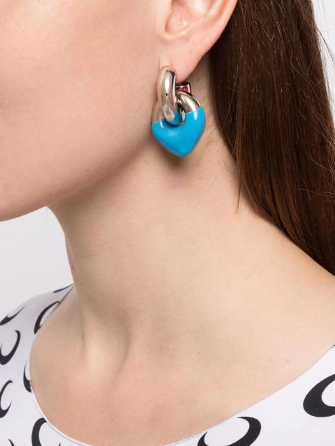 Sunnei rubberized hoop earrings - Silver - zdjęcie produktu nr 2