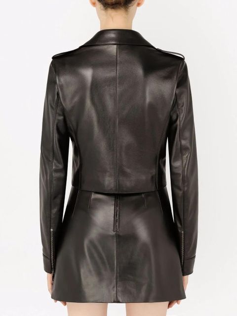 Dolce & Gabbana leather biker jacket - Black