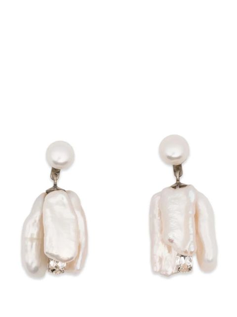 Simone Rocha bloom crystal and pearl earrings - Silver - zdjęcie produktu nr 1