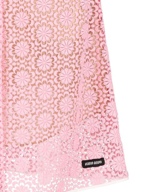 Miu Miu floral-motif midi dress - Pink