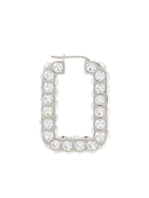 Amina Muaddi crystal-embellished hoop earrings - Silver - zdjęcie produktu nr 2