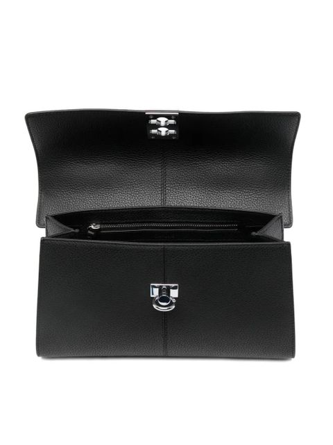 Cafuné Medium Stance grain leather crossbody bag - Black