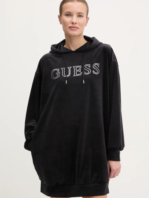 Guess sukienka COUTURE kolor czarny mini oversize V4BQ13 KBXI2