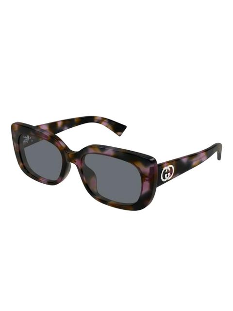 Gucci Eyewear havana logo sunglasses - Brown - zdjęcie produktu nr 2