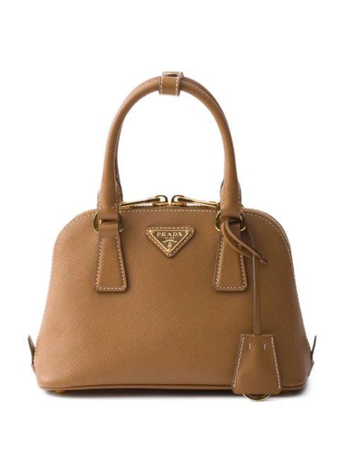 Prada Promenade Saffiano-leather mini bag - Brown - zdjęcie produktu nr 1
