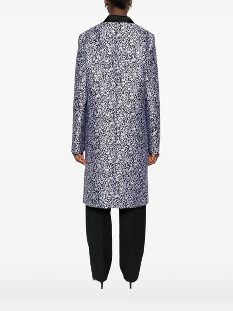 TOTEME collarless floral coat - Black