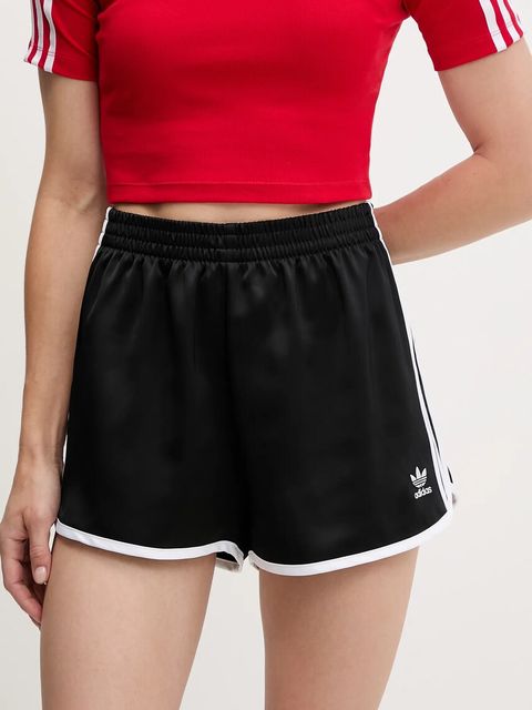 adidas Originals szorty 3S SPRINTER damskie kolor czarny z aplikacją high waist JD3119 - zdjęcie produktu nr 1