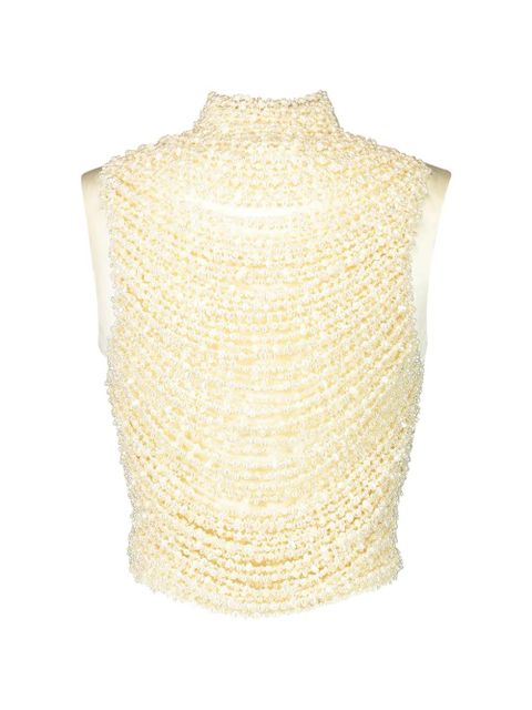 Cult Gaia Taraji beaded top - Neutrals - zdjęcie produktu nr 2