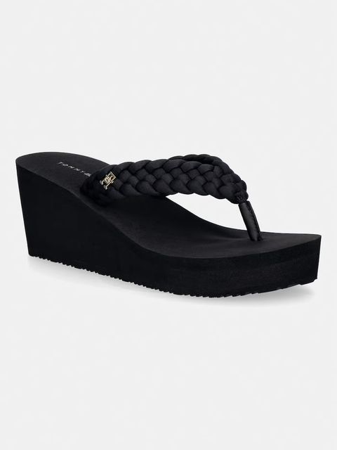 Tommy Hilfiger japonki damskie TH WEDGE BRAIDED SUMMER - zdjęcie produktu nr 2