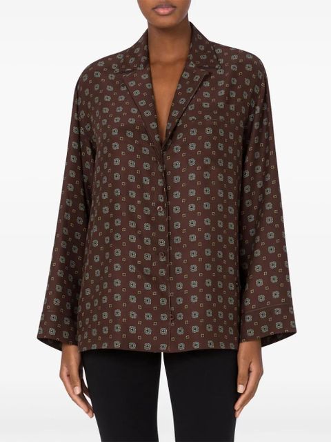 Moschino Silk Shirt - Brown - zdjęcie produktu nr 2