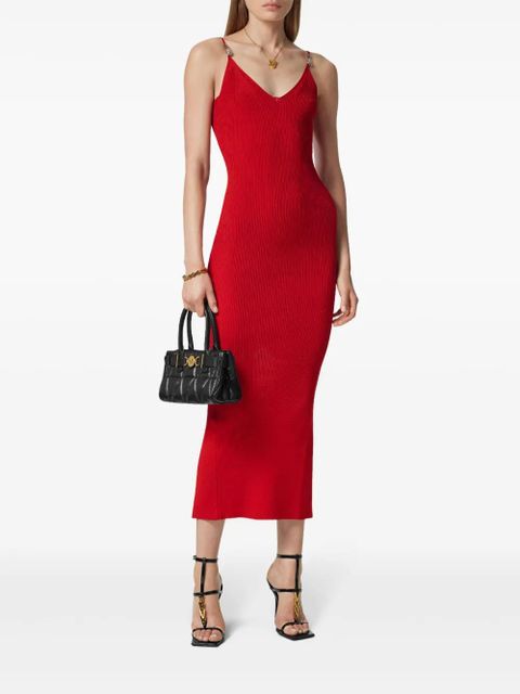 Versace Safety Pin slip midi dress - Red - zdjęcie produktu nr 2