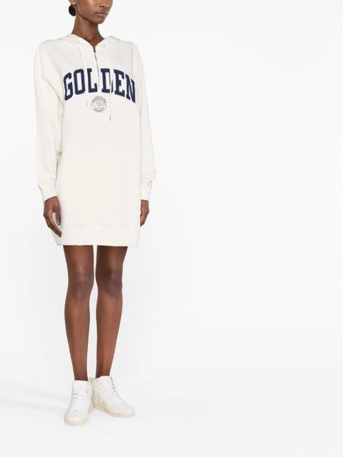 Golden Goose logo appliqué hoodie dress - Neutrals