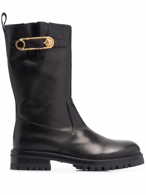 Versace Safety Pin mid-calf boots - Black - zdjęcie produktu nr 1