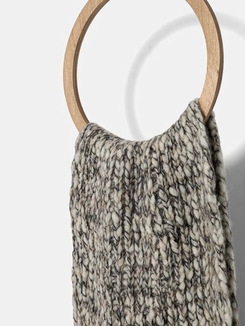 MAX&Co. szalik z wełną damski kolor czarny wzorzysty 2526746047200 - zdjęcie produktu nr 2