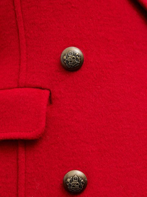 Answear.LAB płaszcz wełniany kolor czerwony przejściowy dwurzędowy