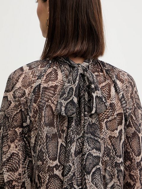 Guess bluzka AUDRINE damska kolor czarny wzorzysta W5BH84 W3022