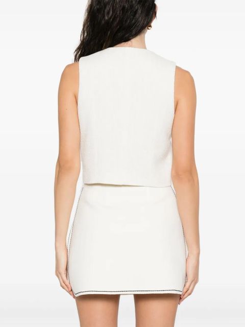 Maje sleeveless tweed jacket - Neutrals