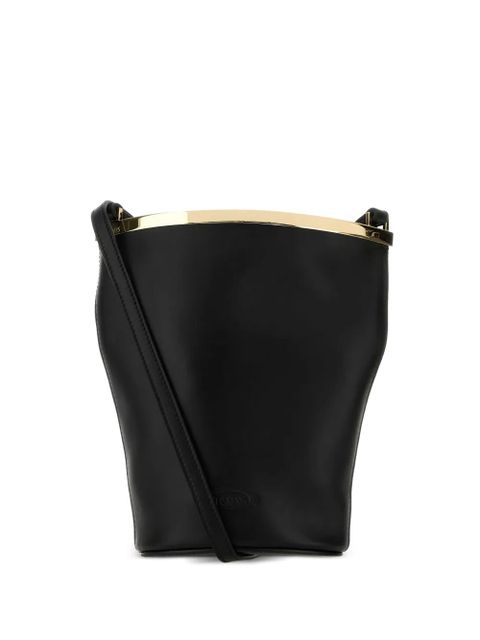 Tod's metallic-trim shoulder bag - Black - zdjęcie produktu nr 1