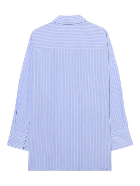Off-White striped poplin shirt mini dress - Blue