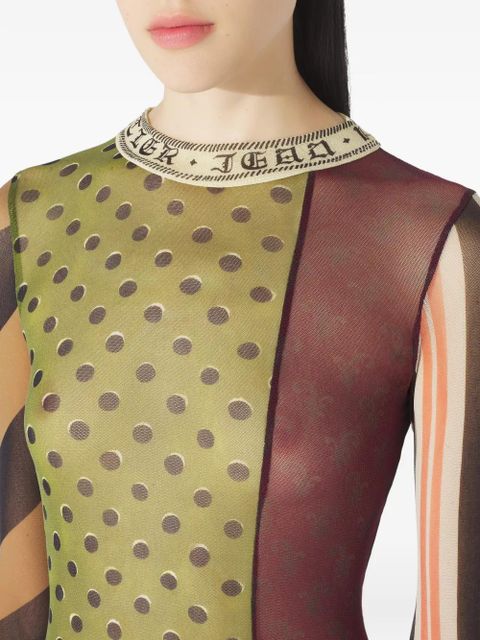 Jean Paul Gaultier patchwork printed maxi dress - Green