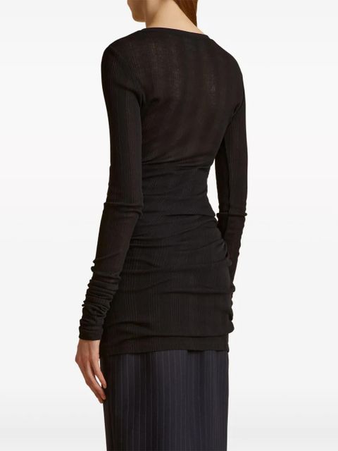 KHAITE The Lenora ribbed T-shirt - Black