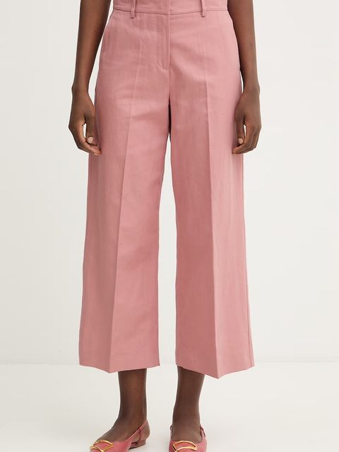 Weekend Max Mara spodnie z dodatkiem lnu ZIRCONE