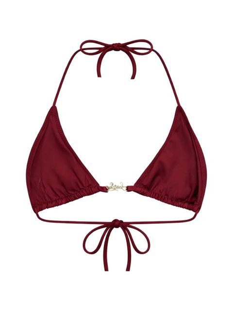 MC2 Saint Barth Leah Plate logo-detail triangle-shape bikini top - Red - zdjęcie produktu nr 2