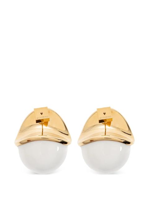 Jacquemus Raisin oval earrings - White