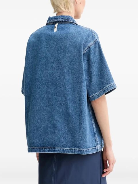 Sunnei half-zip denim top - Blue - zdjęcie produktu nr 2