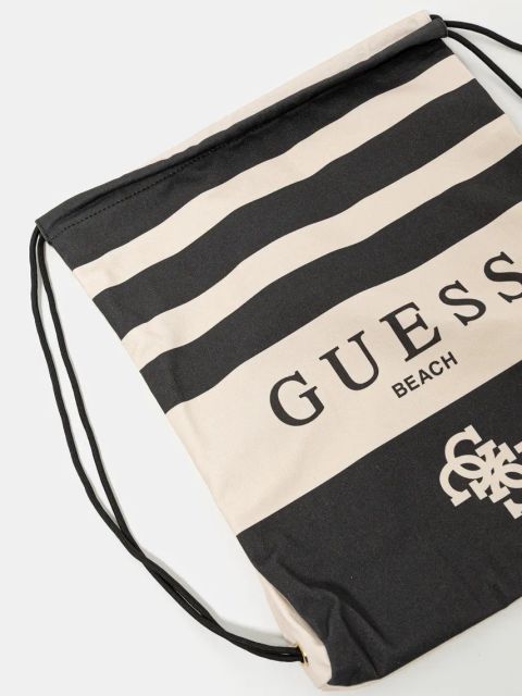 Guess szal bawełniany kolor beżowy wzorzysty E5GZ09 WH650