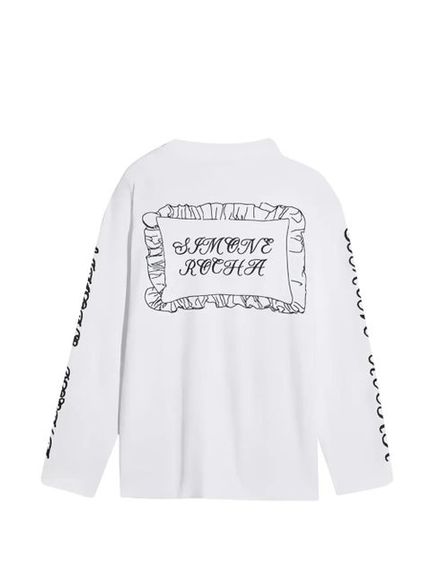 Simone Rocha Pillowcase print long-sleeve T-shirt - White - zdjęcie produktu nr 2