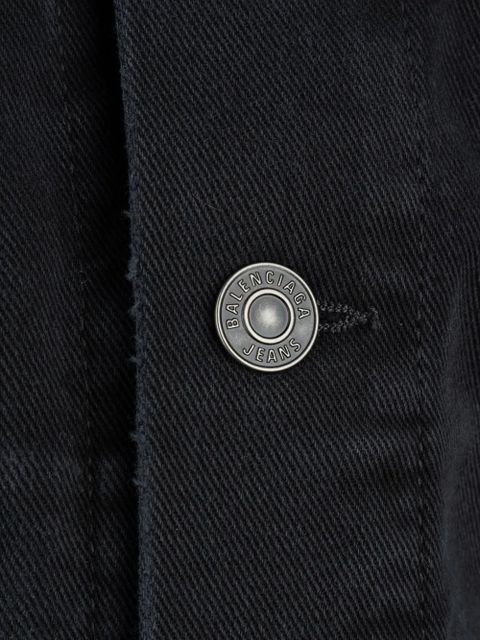 Balenciaga cropped denim jacket - Black